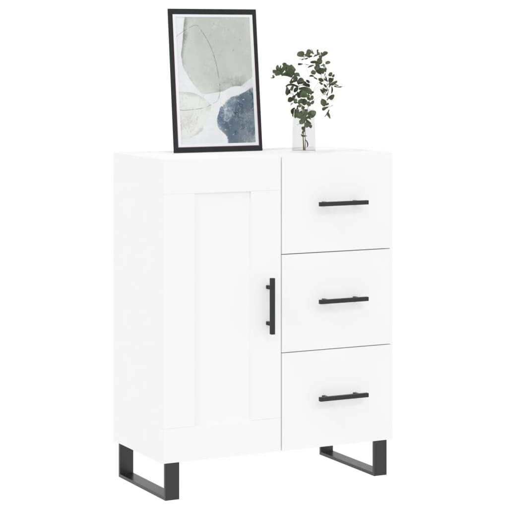 skænk 69,5x34x90 cm konstrueret træ hvid