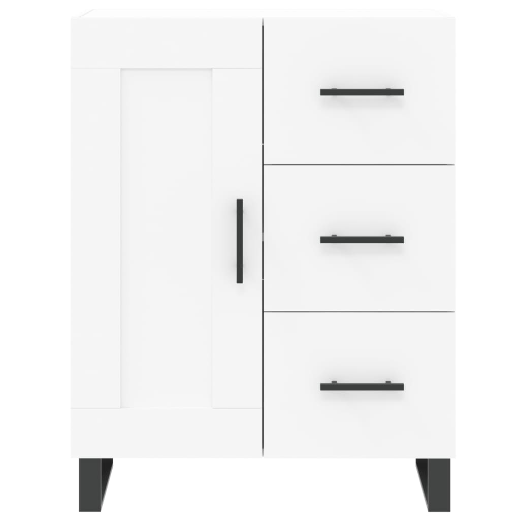 skænk 69,5x34x90 cm konstrueret træ hvid