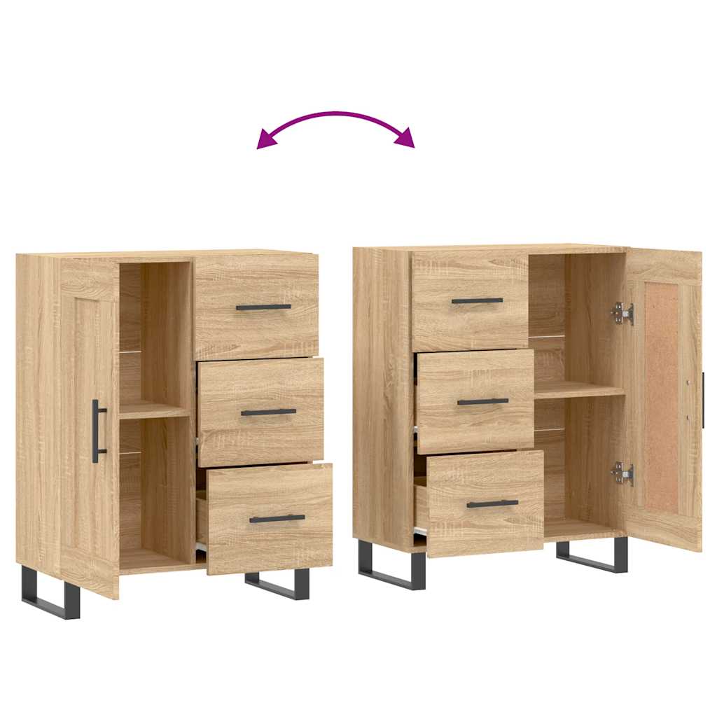 skænk 69,5x34x90 cm konstrueret træ sonoma-eg