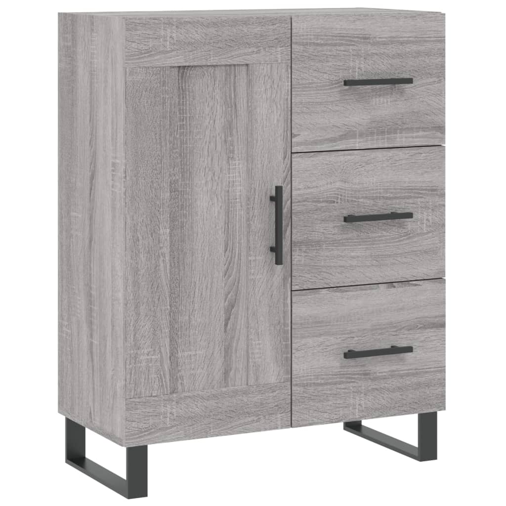 skænk 69,5x34x90 cm konstrueret træ grå sonoma-eg