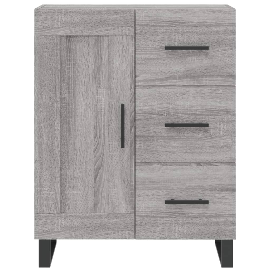 skænk 69,5x34x90 cm konstrueret træ grå sonoma-eg