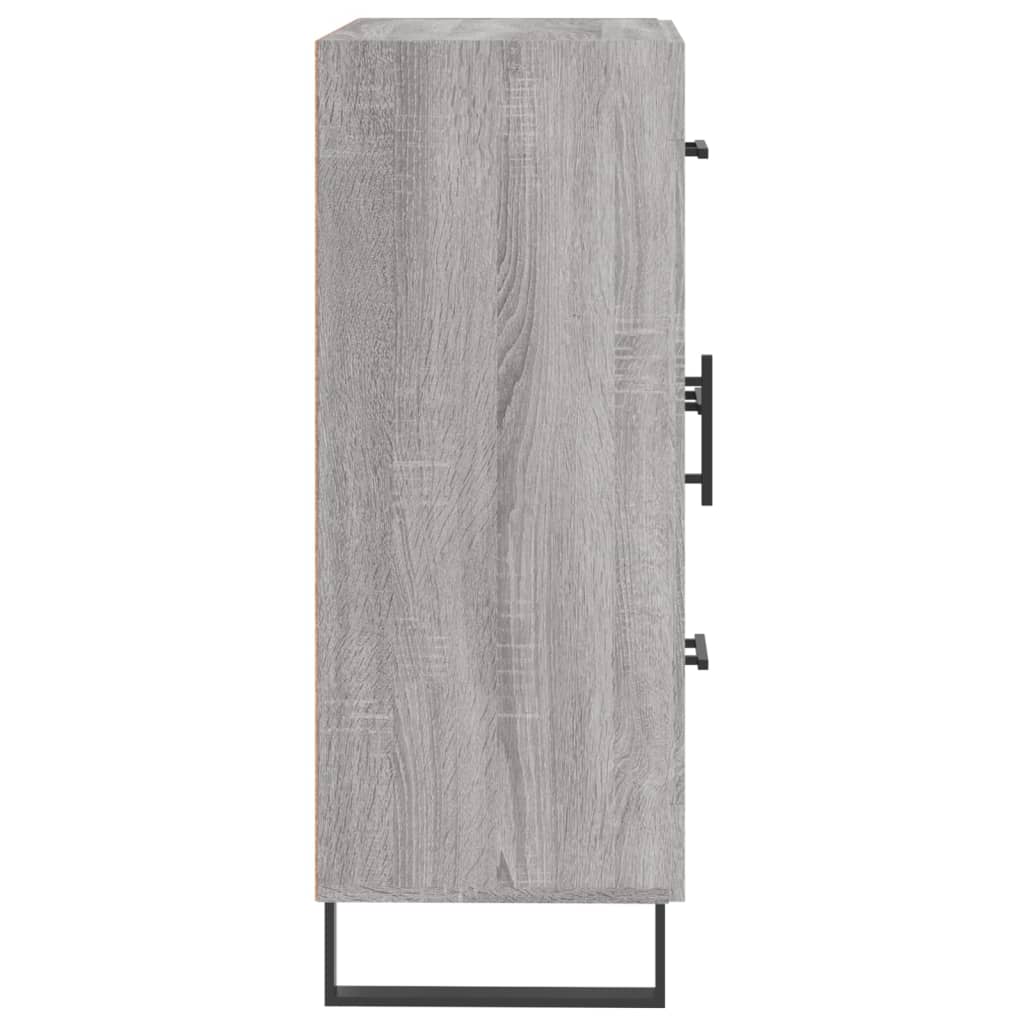 skænk 69,5x34x90 cm konstrueret træ grå sonoma-eg