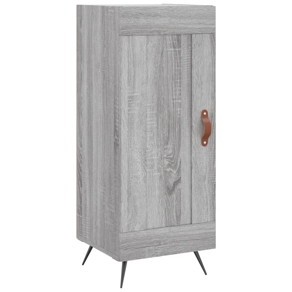 skænk 34,5x34x90 cm konstrueret træ grå sonoma-eg