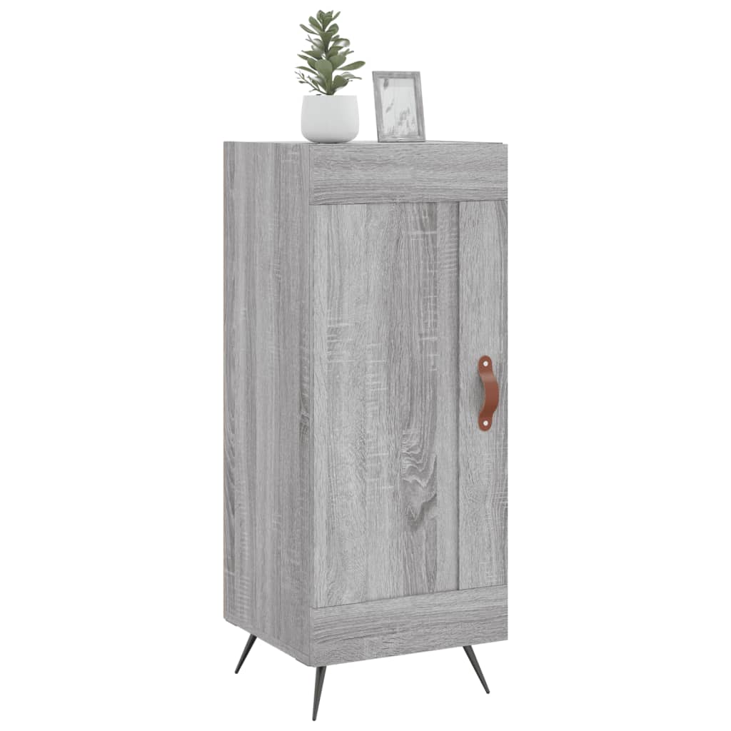 skænk 34,5x34x90 cm konstrueret træ grå sonoma-eg