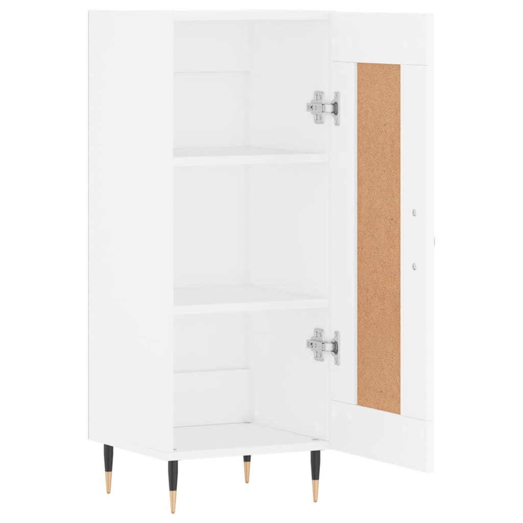 skænk 34,5x34x90 cm konstrueret træ hvid