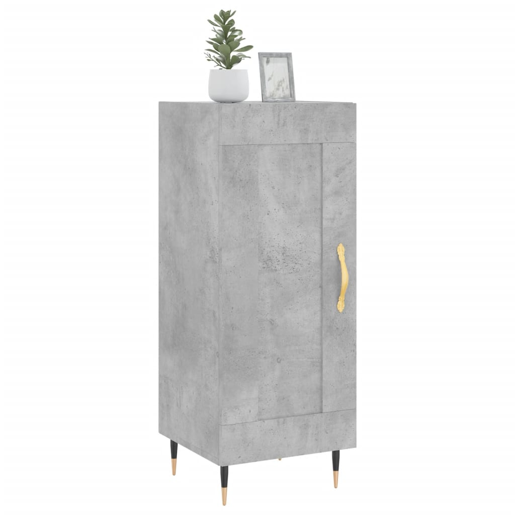 skænk 34,5x34x90 cm konstrueret træ betongrå