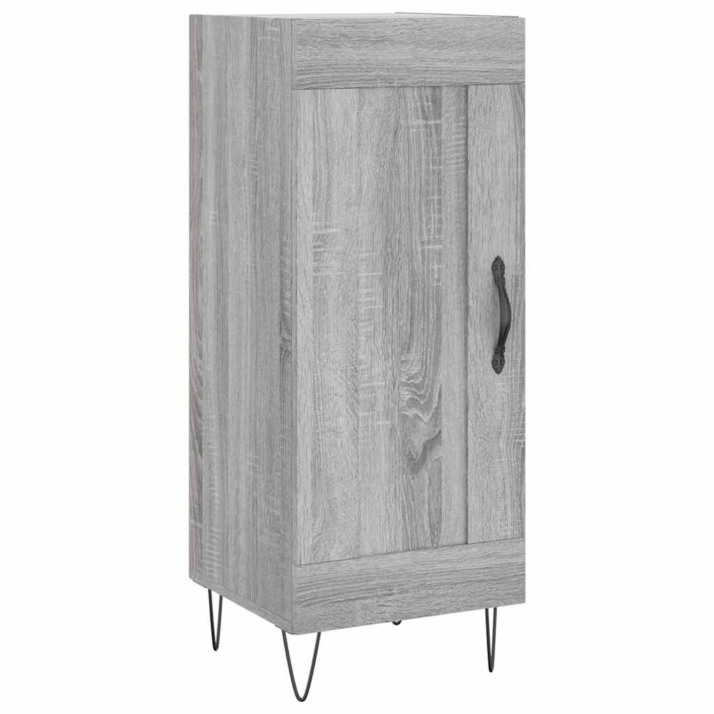 skænk 34,5x34x90 cm konstrueret træ grå sonoma-eg