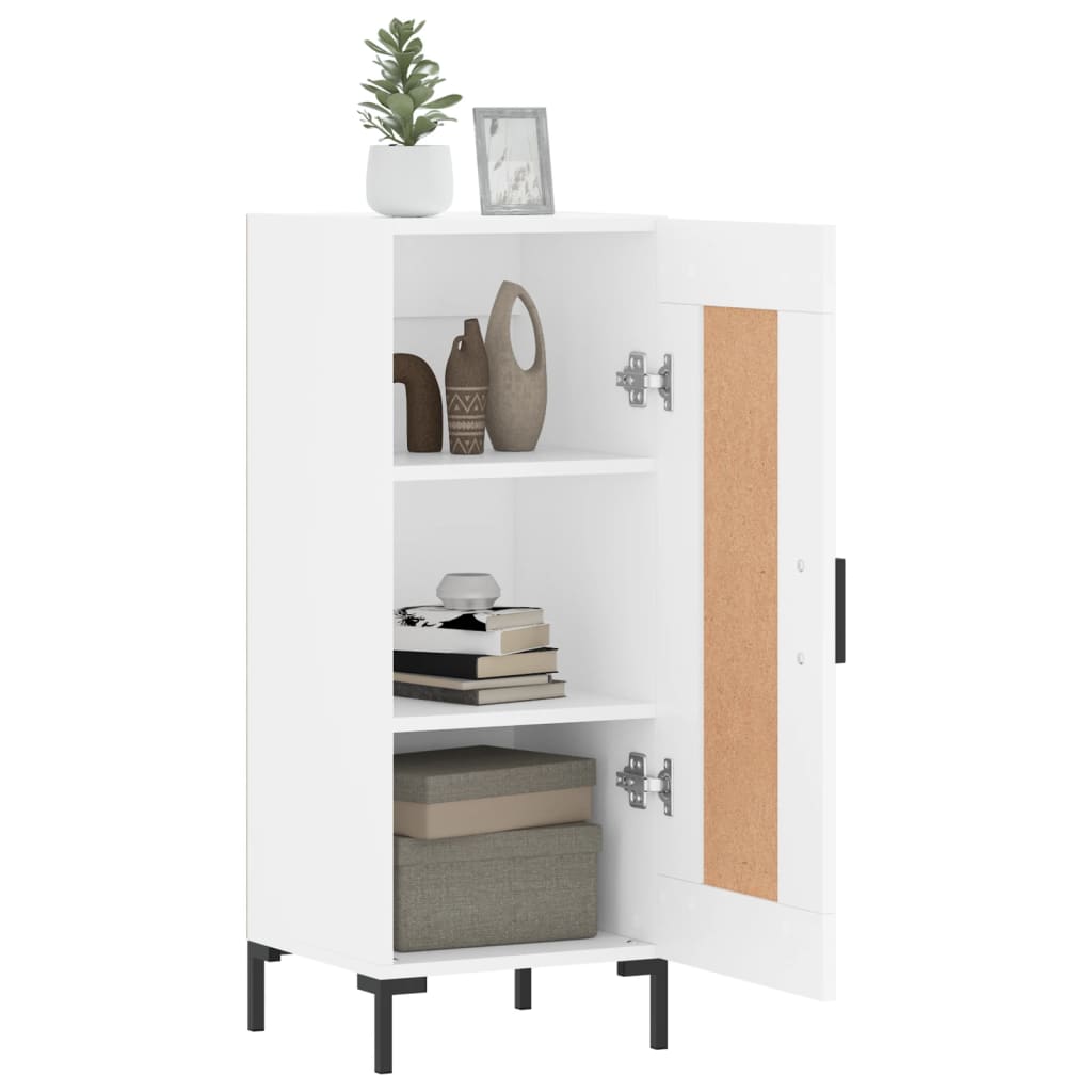 skænk 34,5x34x90 cm konstrueret træ hvid