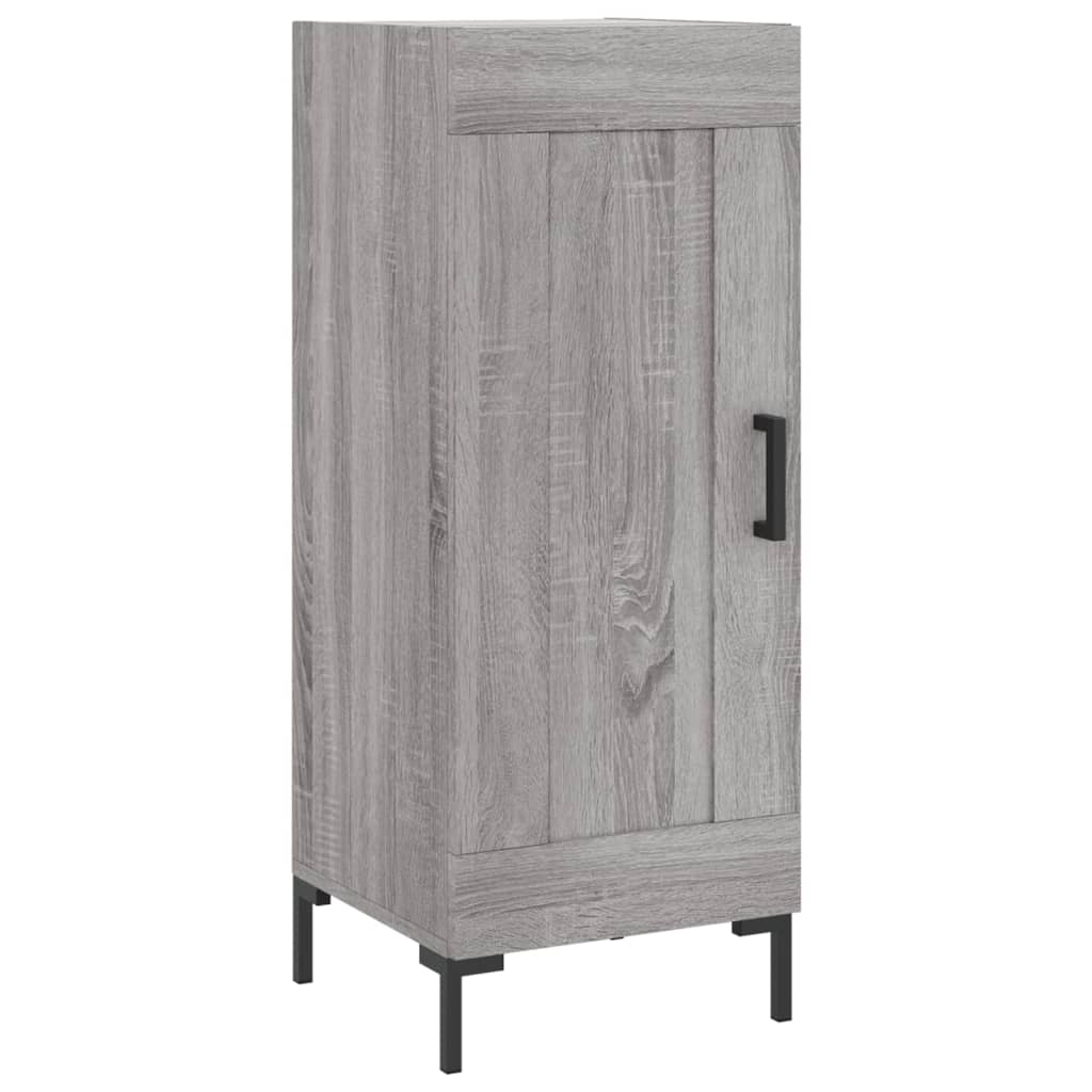 skænk 34,5x34x90 cm konstrueret træ grå sonoma-eg
