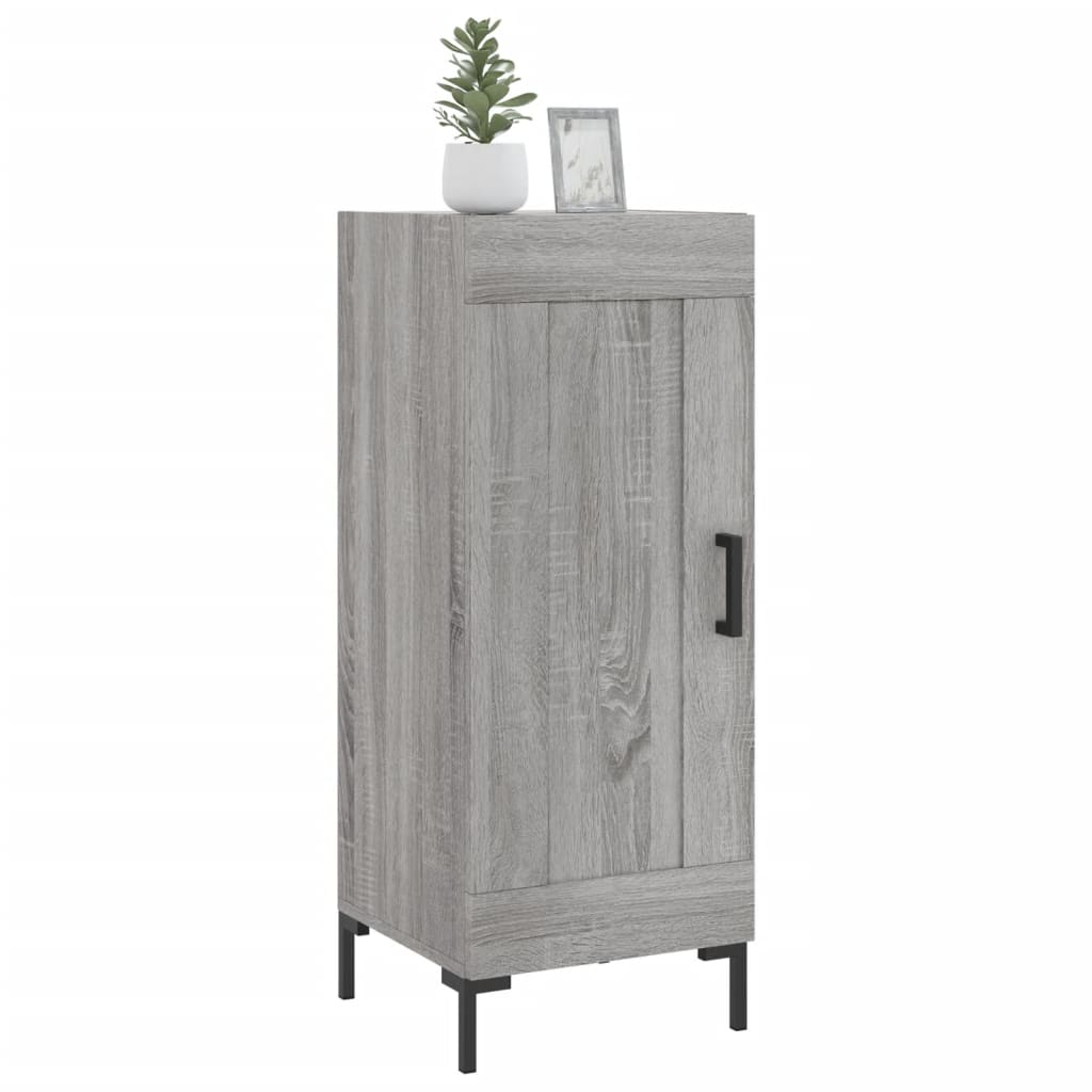 skænk 34,5x34x90 cm konstrueret træ grå sonoma-eg