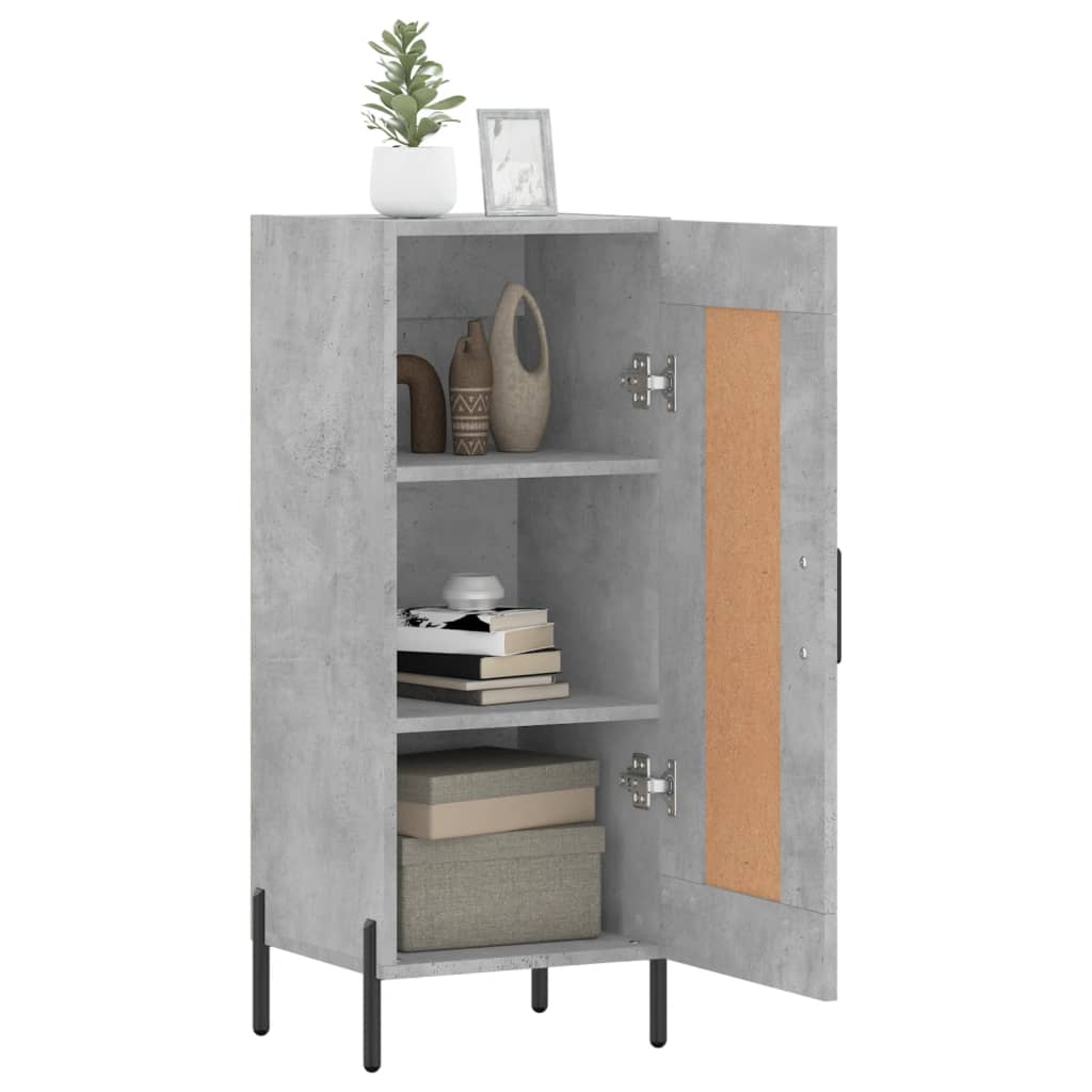 skænk 34,5x34x90 cm konstrueret træ betongrå
