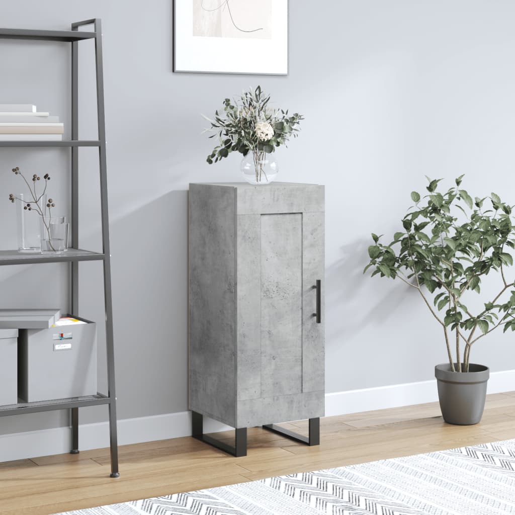 skænk 34,5x34x90 cm konstrueret træ betongrå