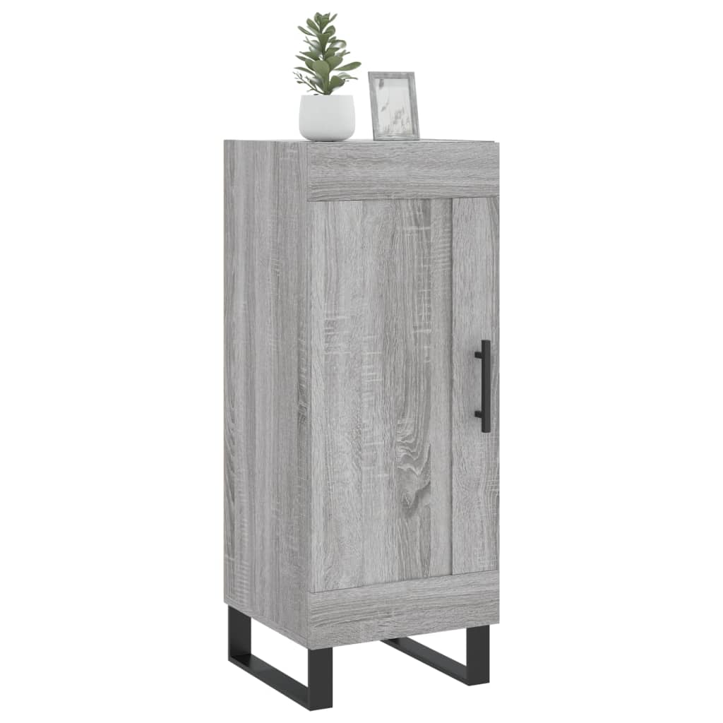 skænk 34,5x34x90 cm konstrueret træ grå sonoma-eg