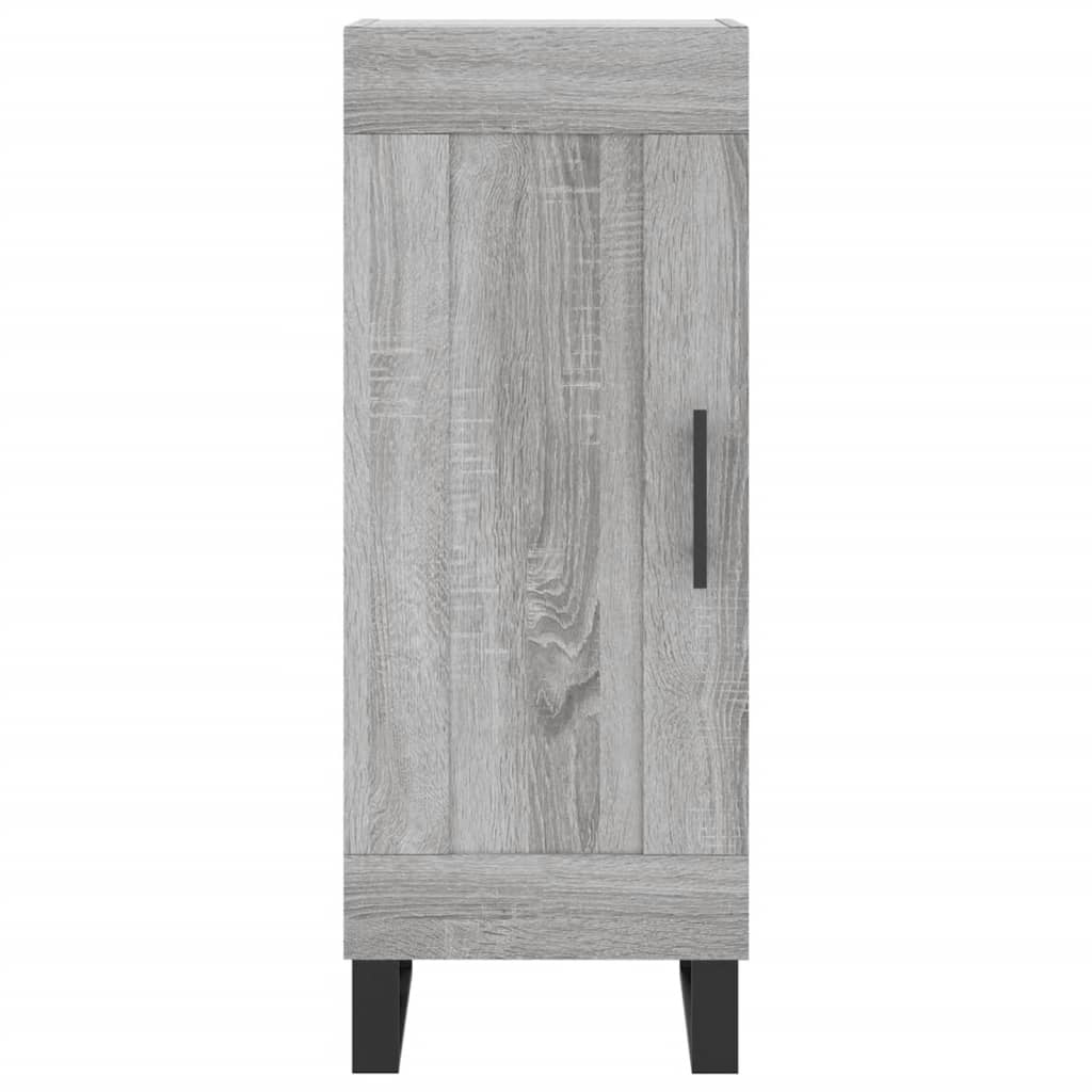 skænk 34,5x34x90 cm konstrueret træ grå sonoma-eg