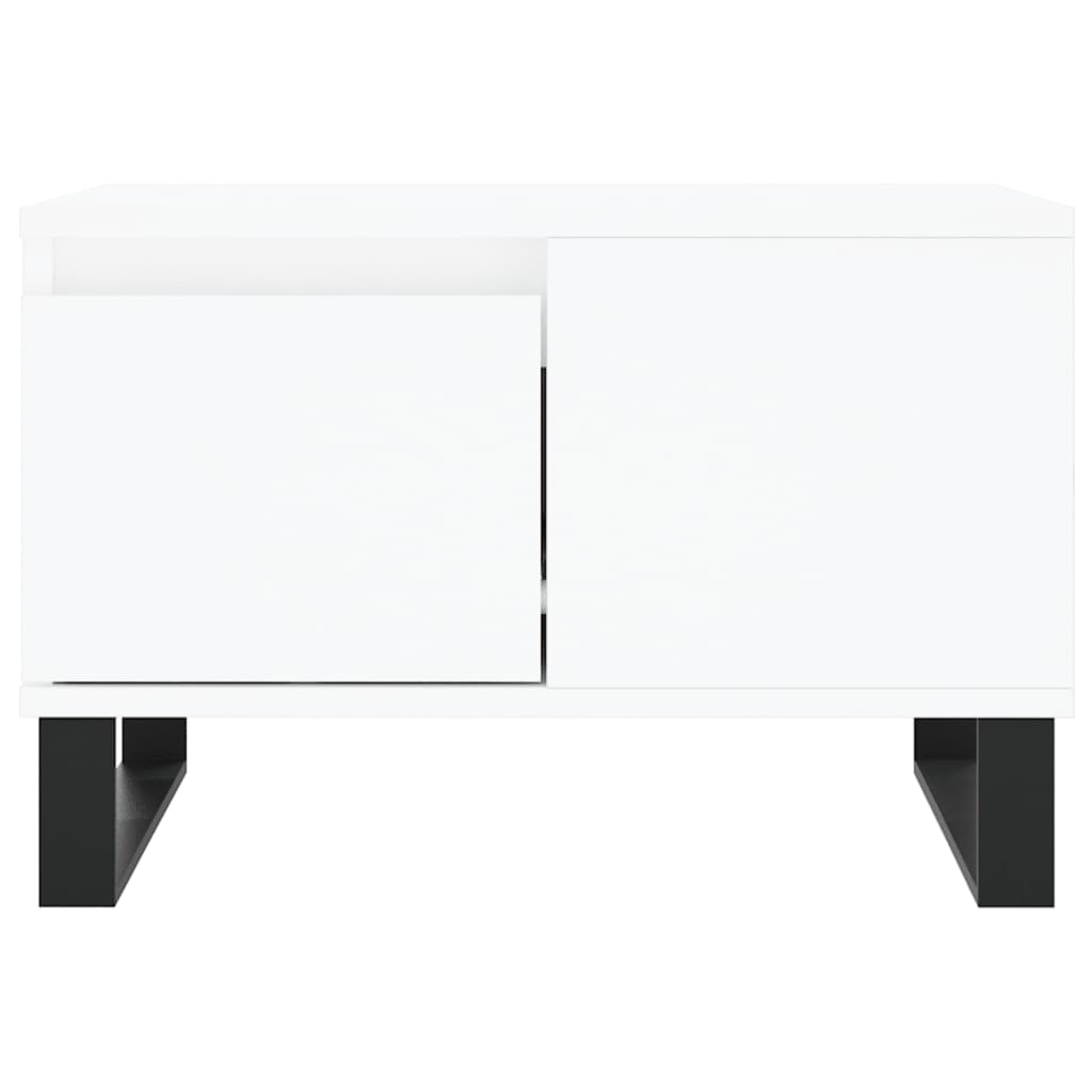 sofabord 55x55x36,5 cm konstrueret træ hvid