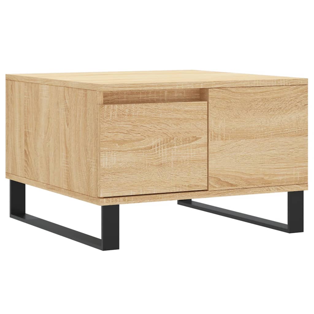 sofabord 55x55x36,5 cm konstrueret træ sonoma-eg