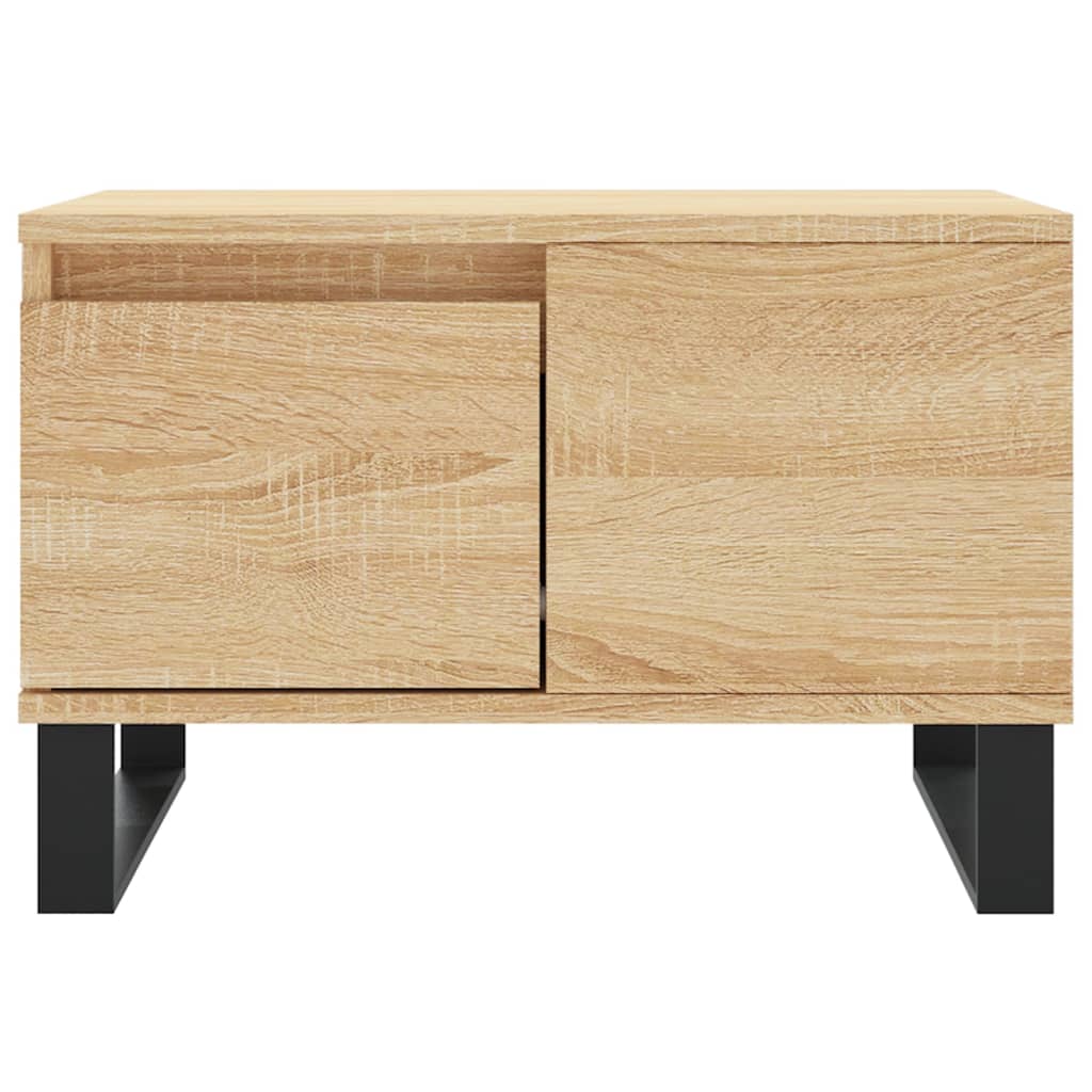 sofabord 55x55x36,5 cm konstrueret træ sonoma-eg
