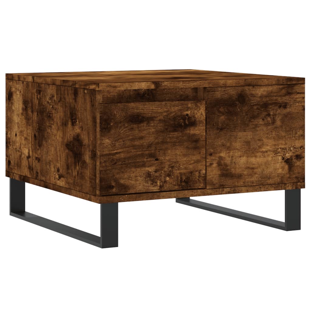 sofabord 55x55x36,5 cm konstrueret træ røget egetræsfarve