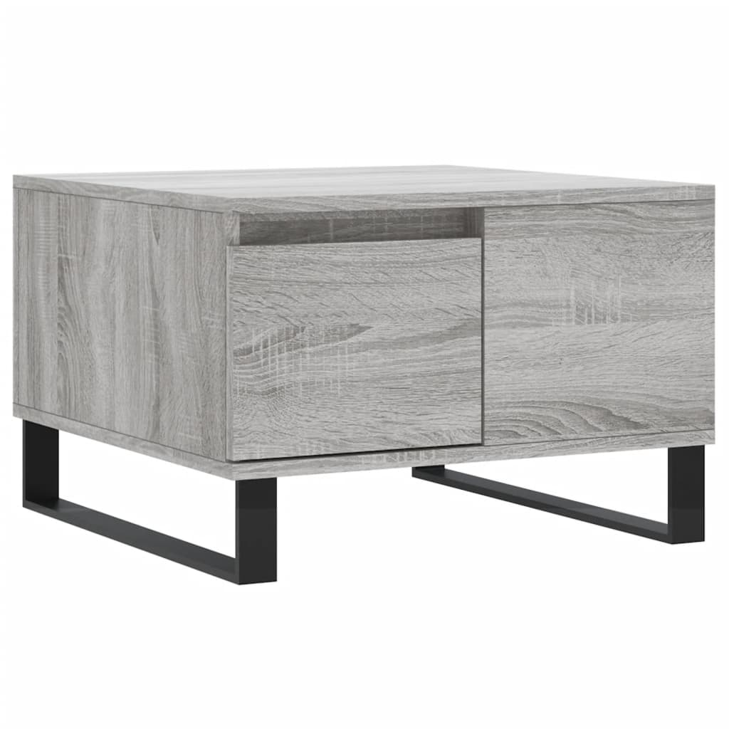 sofabord 55x55x36,5 cm konstrueret træ grå sonoma-eg