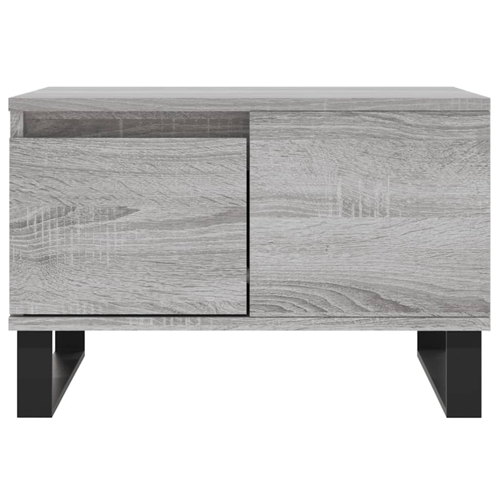 sofabord 55x55x36,5 cm konstrueret træ grå sonoma-eg