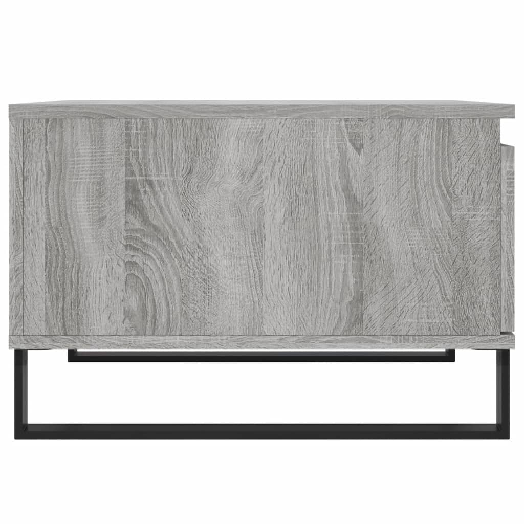 sofabord 55x55x36,5 cm konstrueret træ grå sonoma-eg