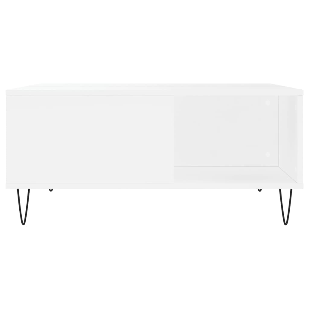 sofabord 80x80x36,5 cm konstrueret træ hvid