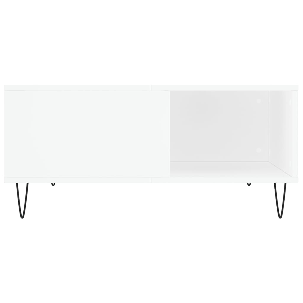 sofabord 80x80x36,5 cm konstrueret træ hvid