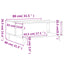 sofabord 80x80x36,5 cm konstrueret træ hvid