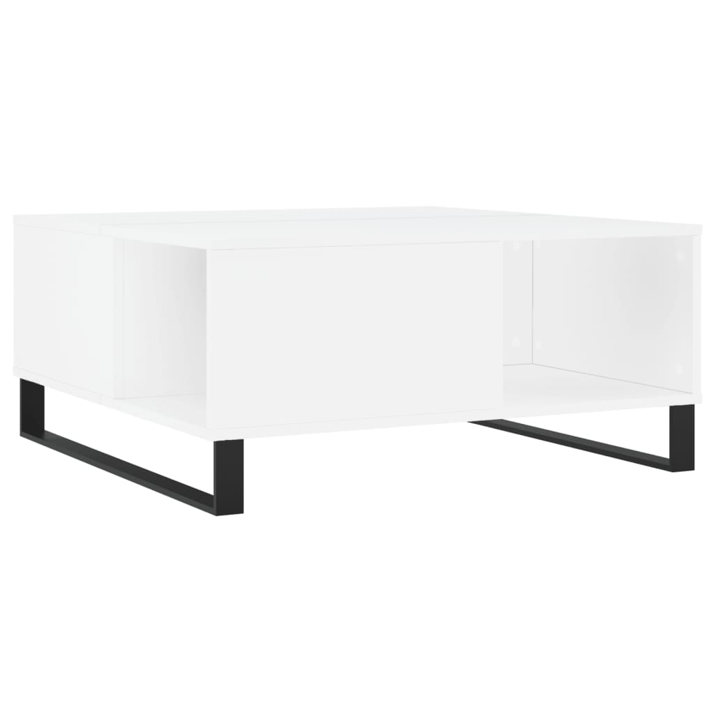 sofabord 80x80x36,5 cm konstrueret træ hvid