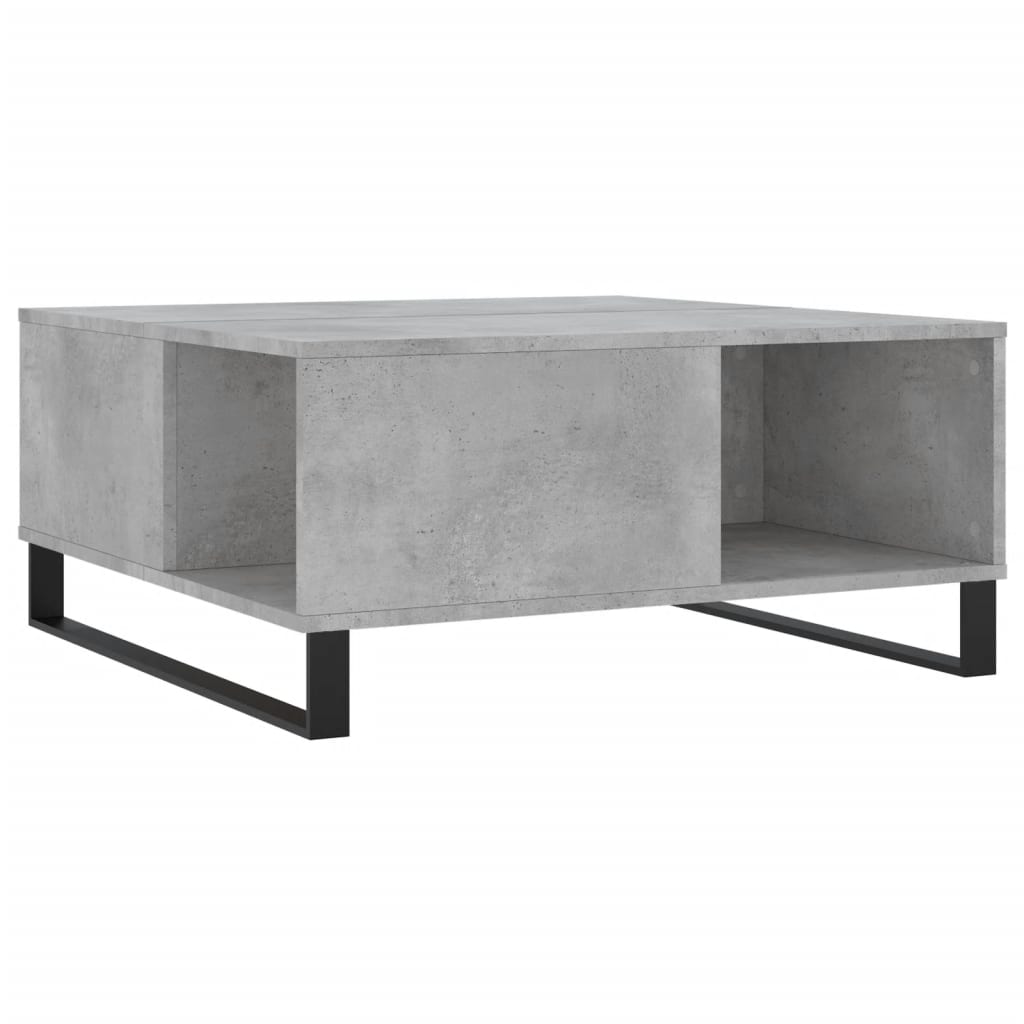 sofabord 80x80x36,5 cm konstrueret træ betongrå