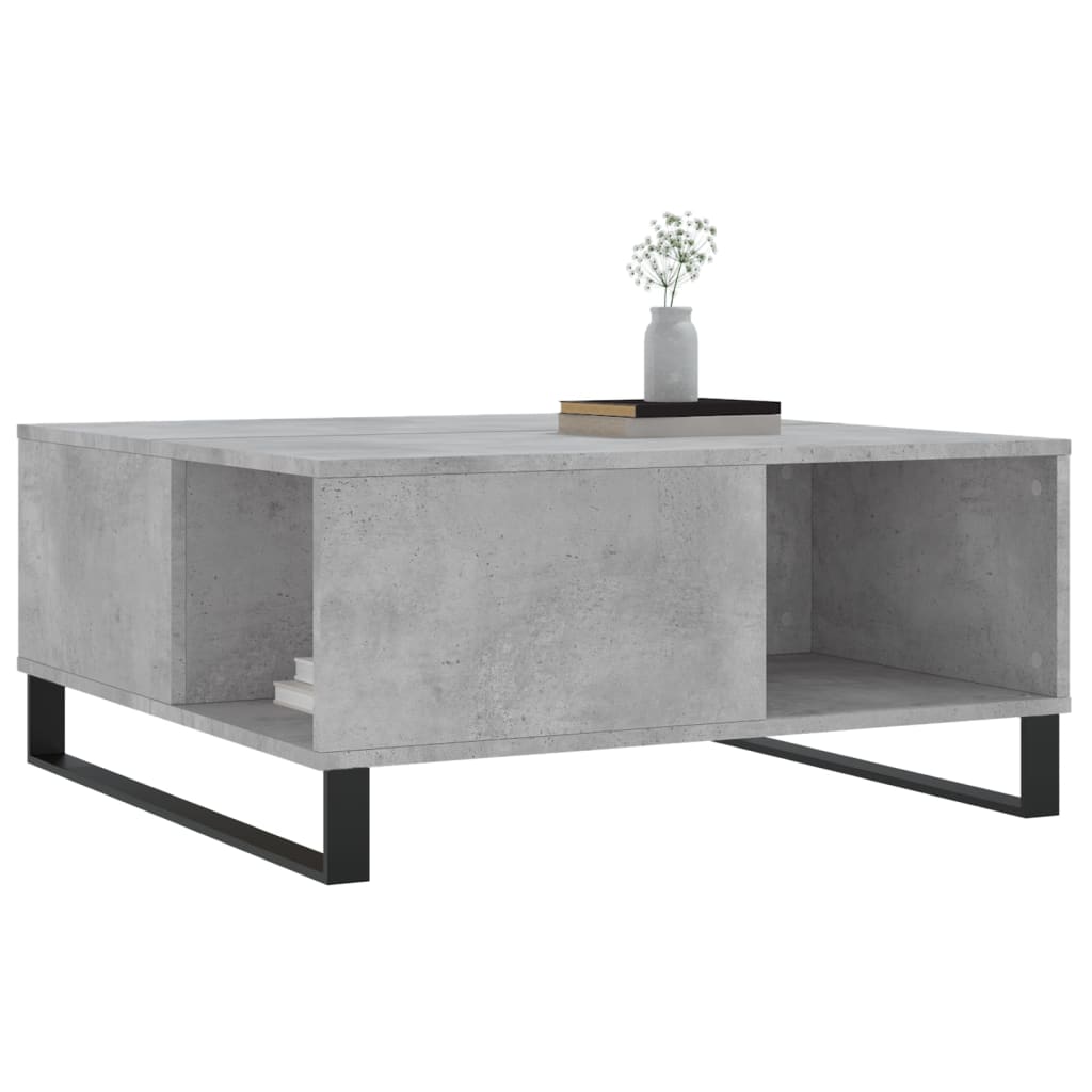 sofabord 80x80x36,5 cm konstrueret træ betongrå