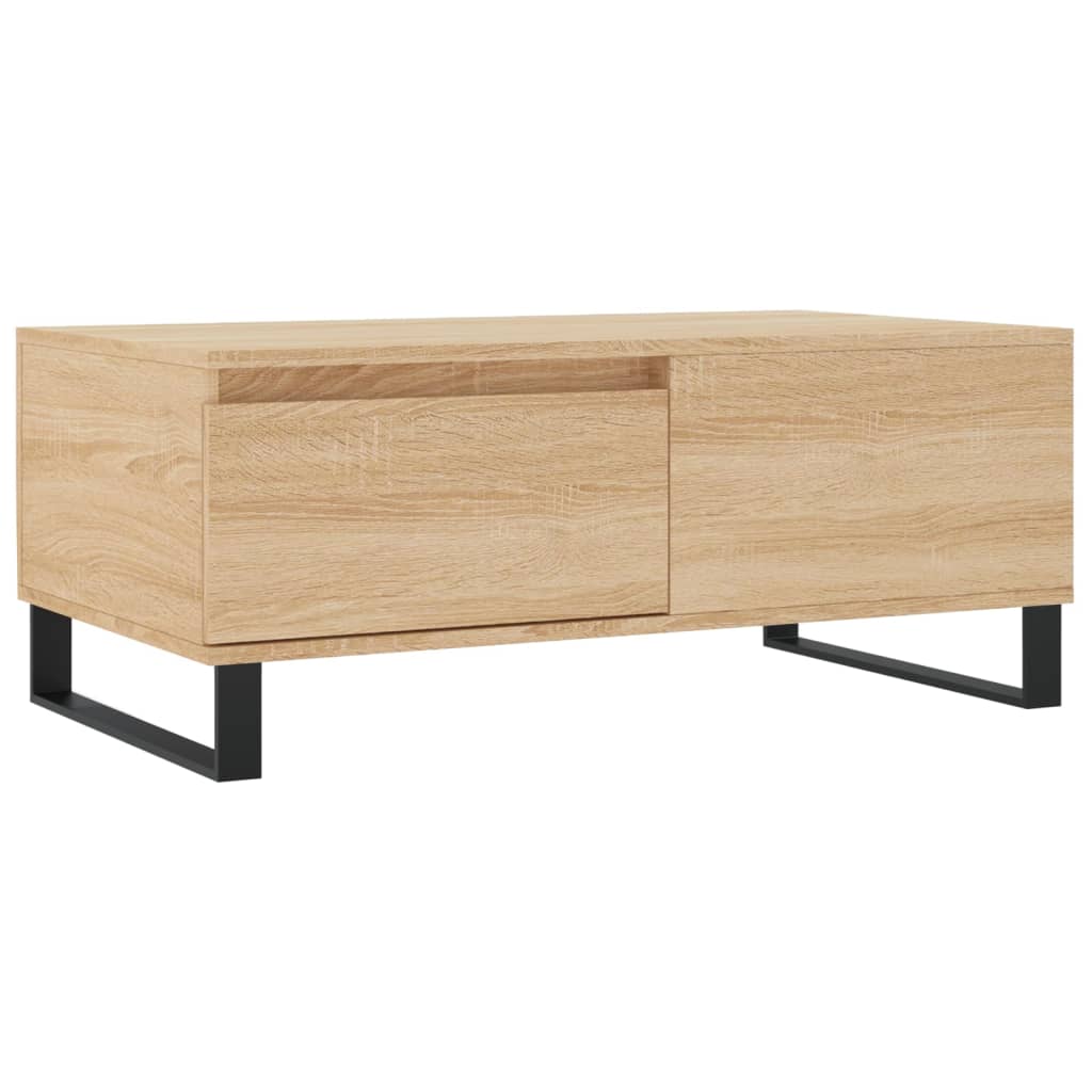 sofabord 90x50x36,5 cm konstrueret træ sonoma-eg