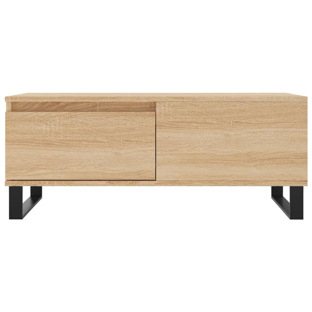 sofabord 90x50x36,5 cm konstrueret træ sonoma-eg