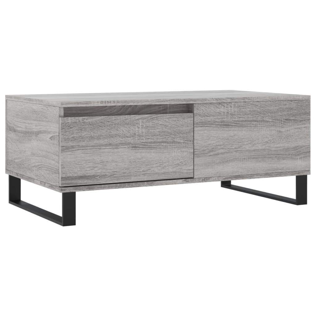 sofabord 90x50x36,5 cm konstrueret træ grå sonoma-eg