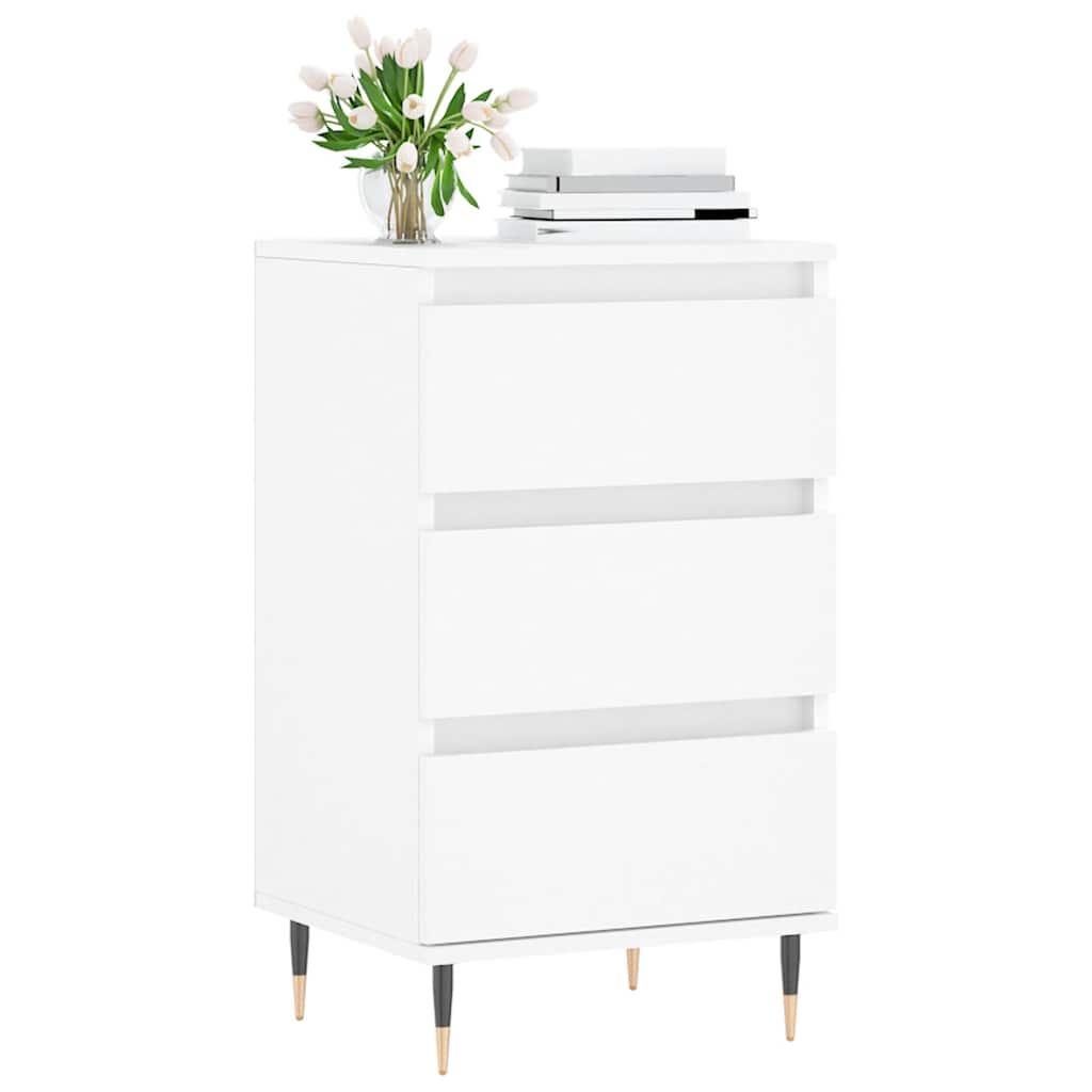 skænk 40x35x70 cm konstrueret træ hvid