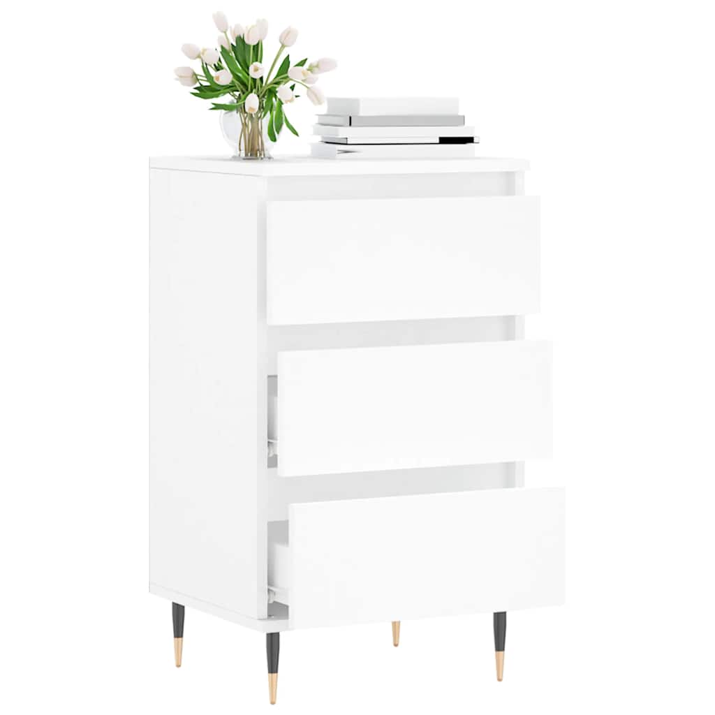 skænk 40x35x70 cm konstrueret træ hvid