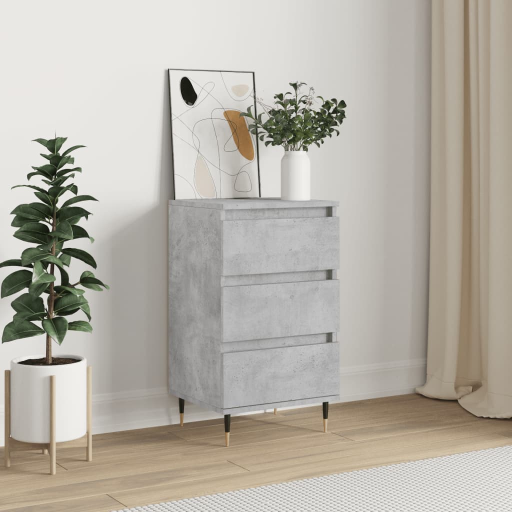skænk 40x35x70 cm konstrueret træ betongrå