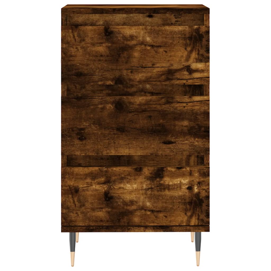 skænk 40x35x70 cm konstrueret træ røget egetræsfarve