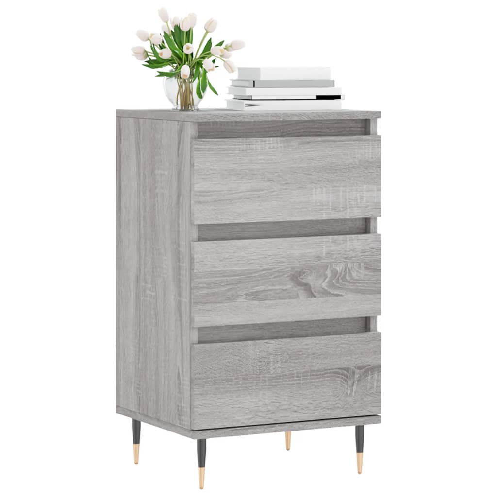 skænk 40x35x70 cm konstrueret træ grå sonoma-eg