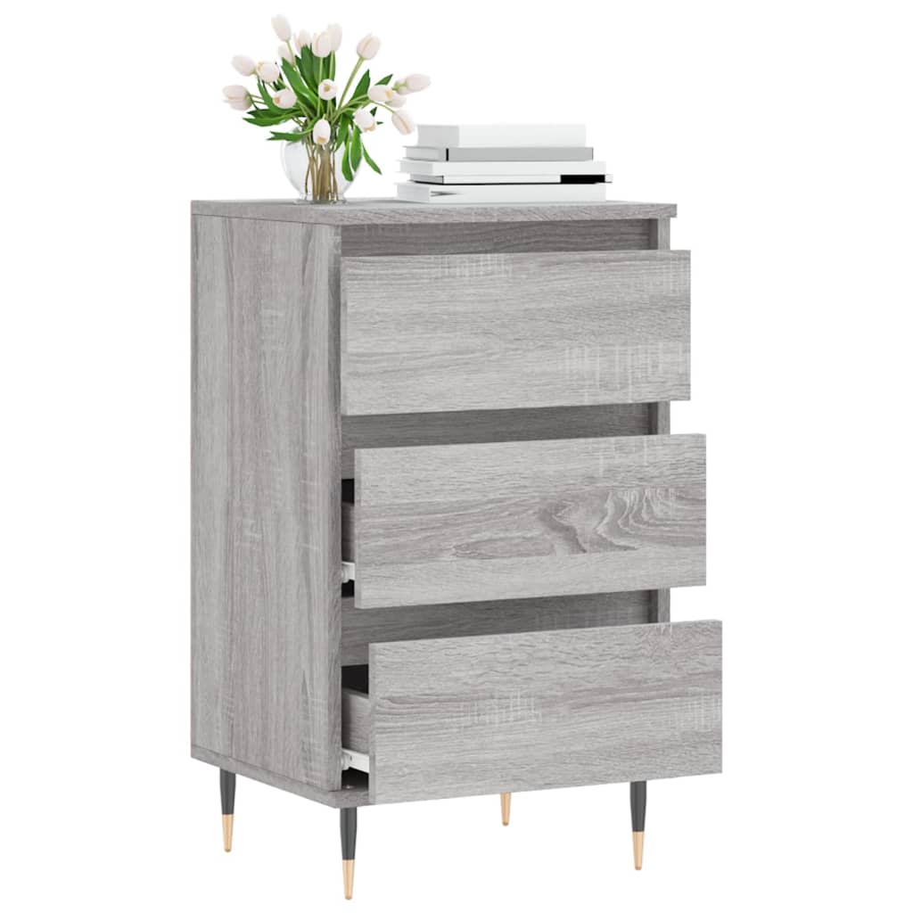 skænk 40x35x70 cm konstrueret træ grå sonoma-eg
