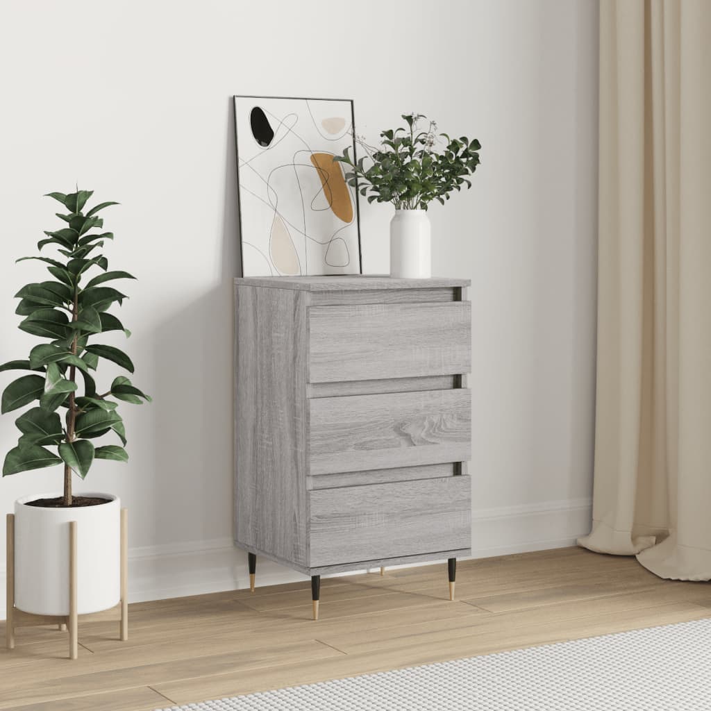 skænk 40x35x70 cm konstrueret træ grå sonoma-eg