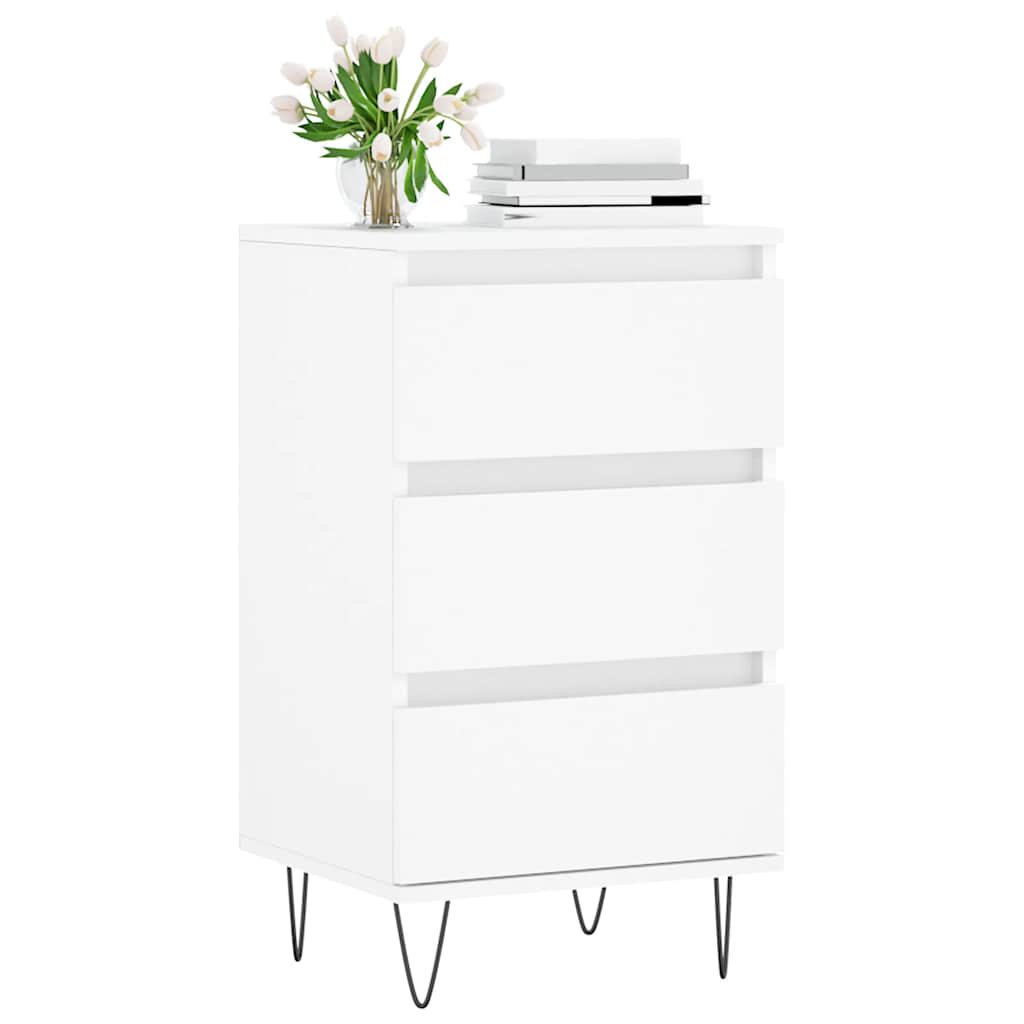 skænk 40x35x70 cm konstrueret træ hvid