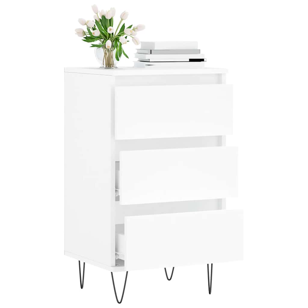 skænk 40x35x70 cm konstrueret træ hvid