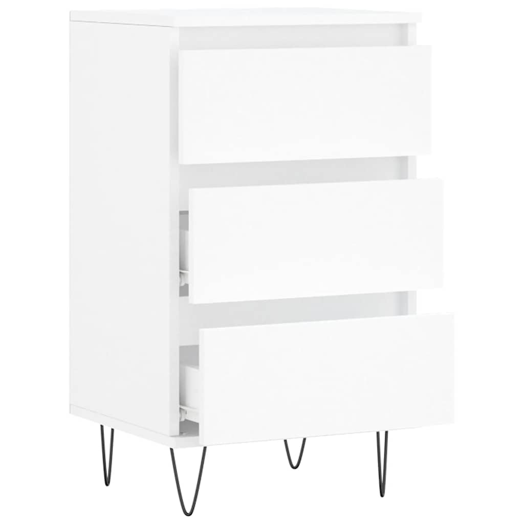 skænk 40x35x70 cm konstrueret træ hvid