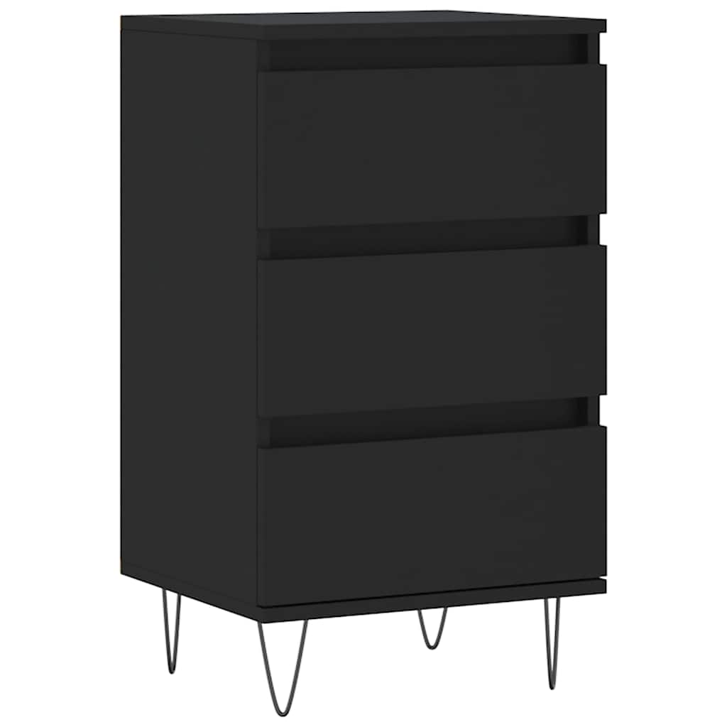 skænk 40x35x70 cm konstrueret træ sort