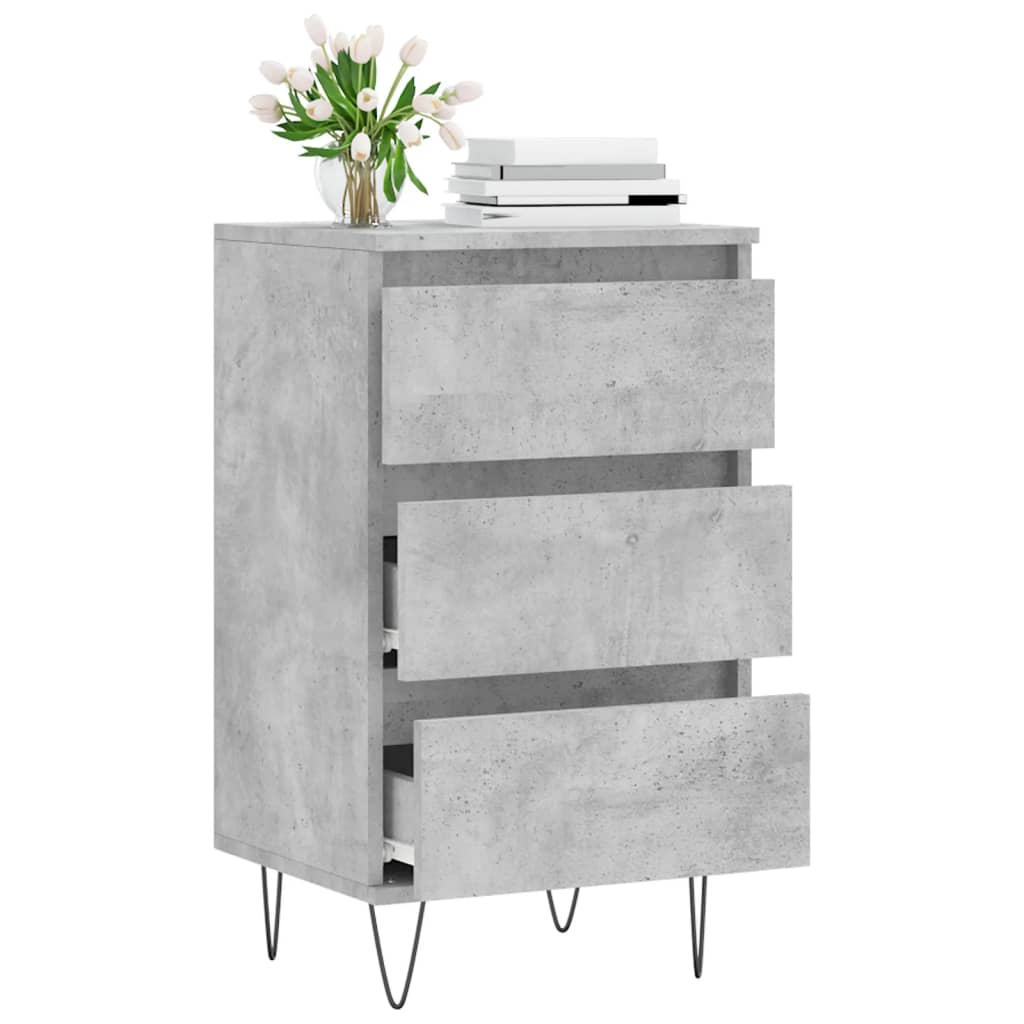 skænk 40x35x70 cm konstrueret træ betongrå