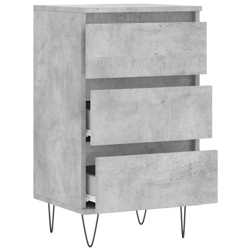 skænk 40x35x70 cm konstrueret træ betongrå