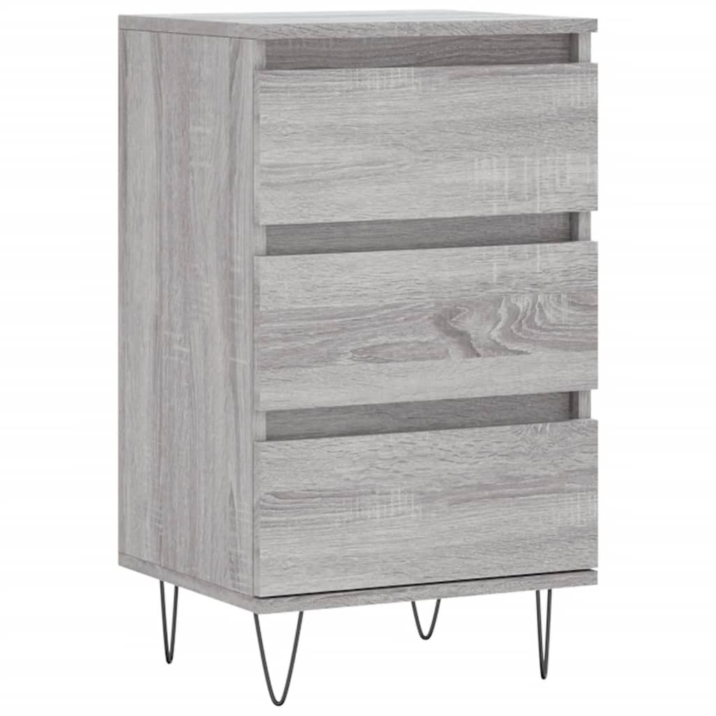 skænk 40x35x70 cm konstrueret træ grå sonoma-eg