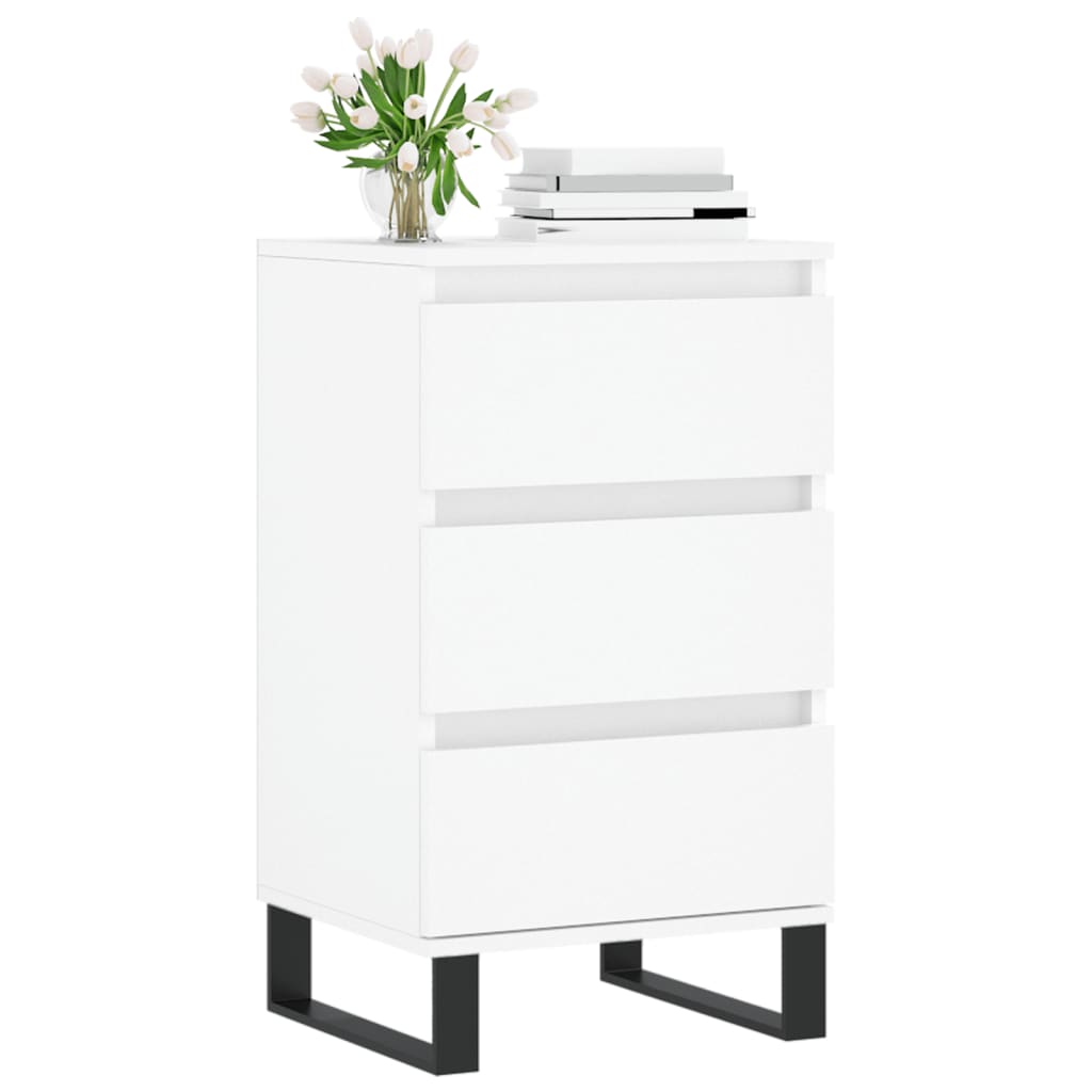 skænk 40x35x70 cm konstrueret træ hvid