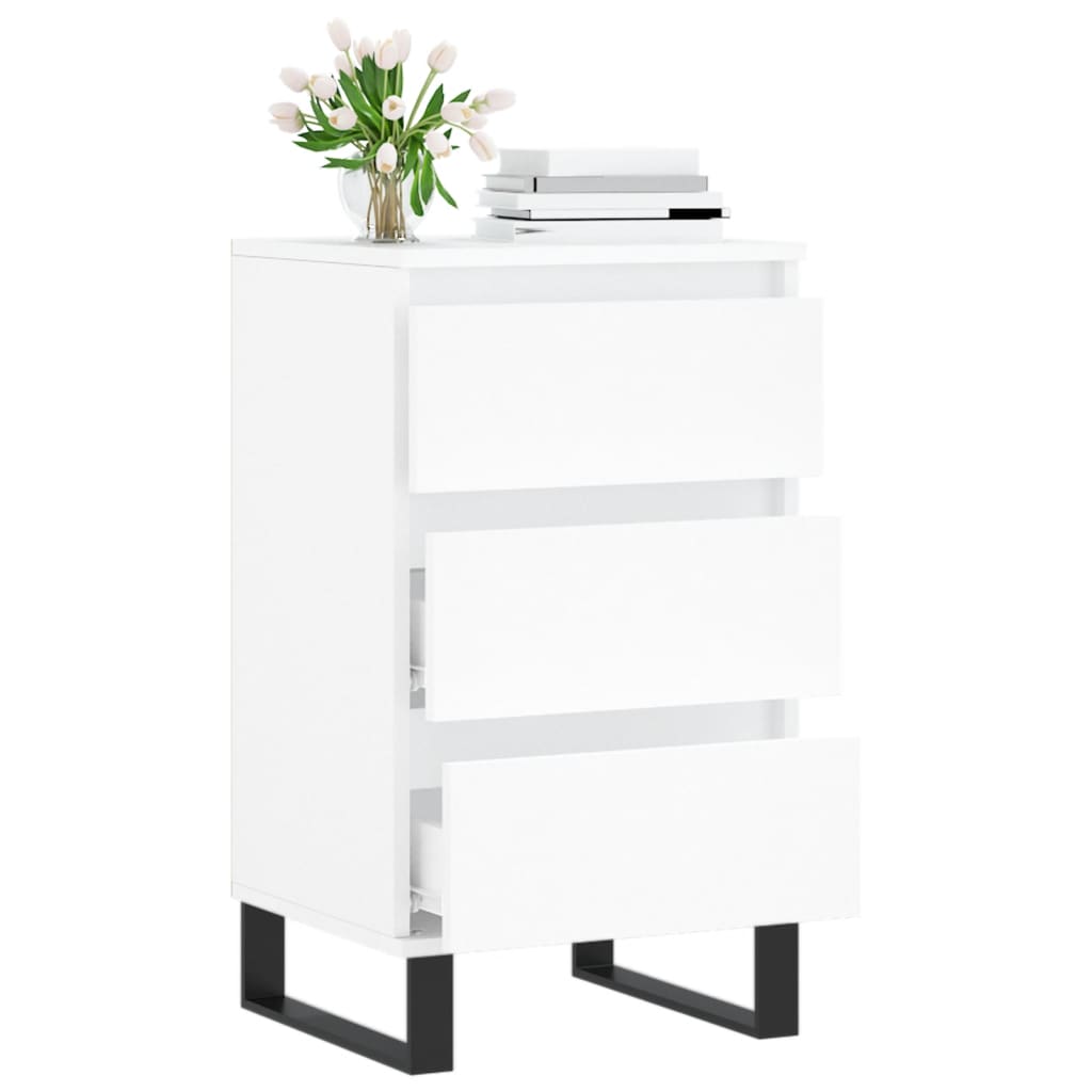 skænk 40x35x70 cm konstrueret træ hvid
